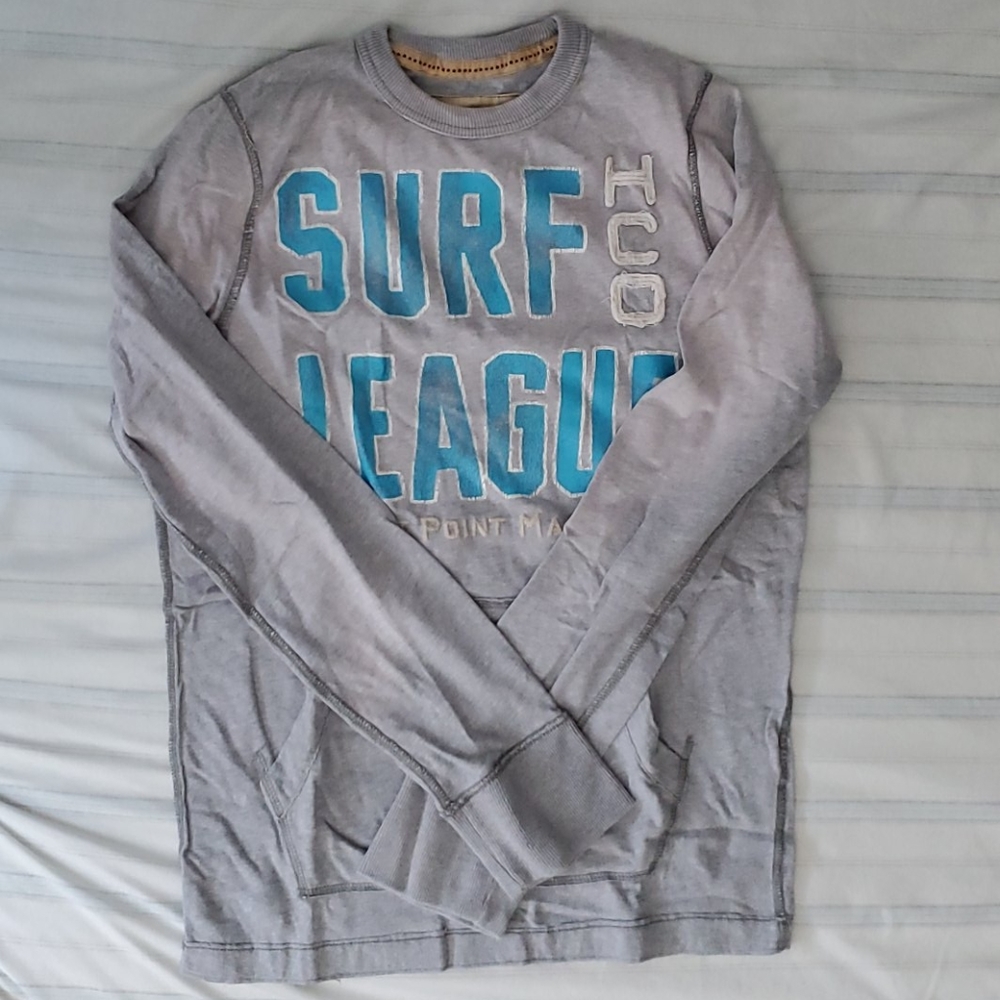 Grey long sleeve Hollister shirt